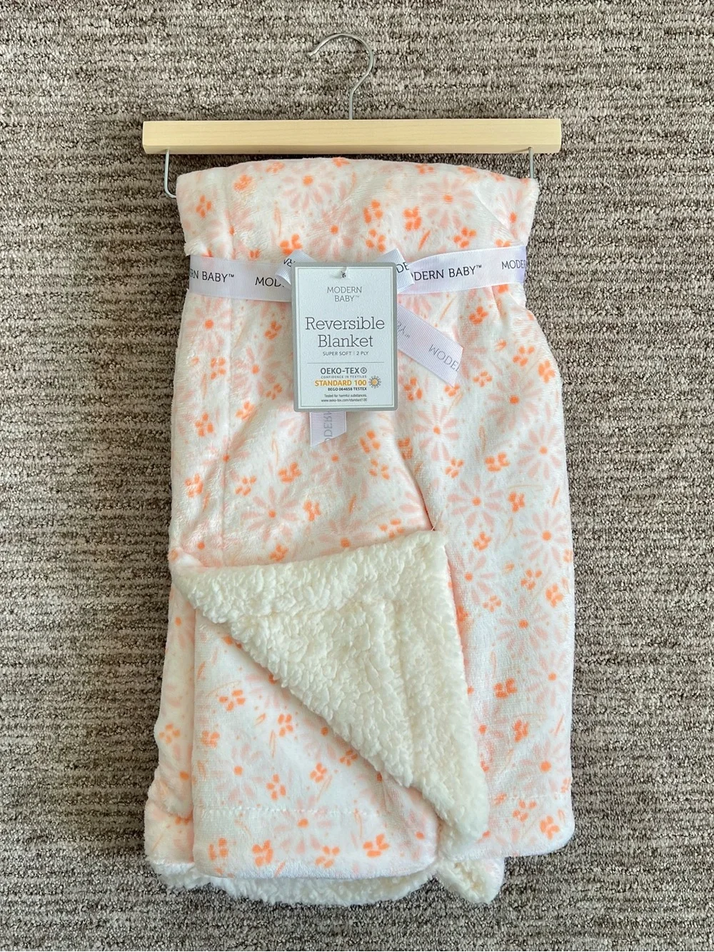 NWT Modern Baby Neon Floral Baby Blanket